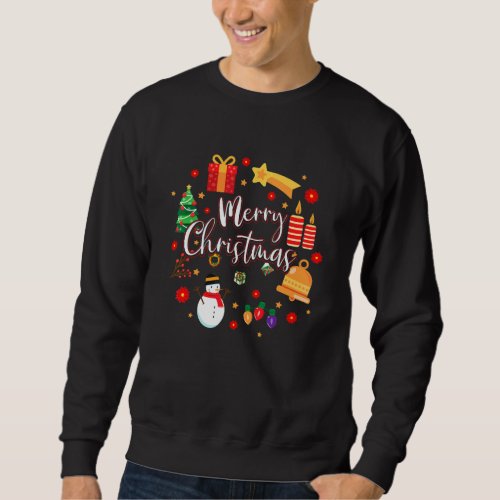 Merry Christmas Ornaments Happy Xmas Decoration De Sweatshirt