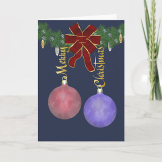 Merry Christmas Ornaments Holiday Card