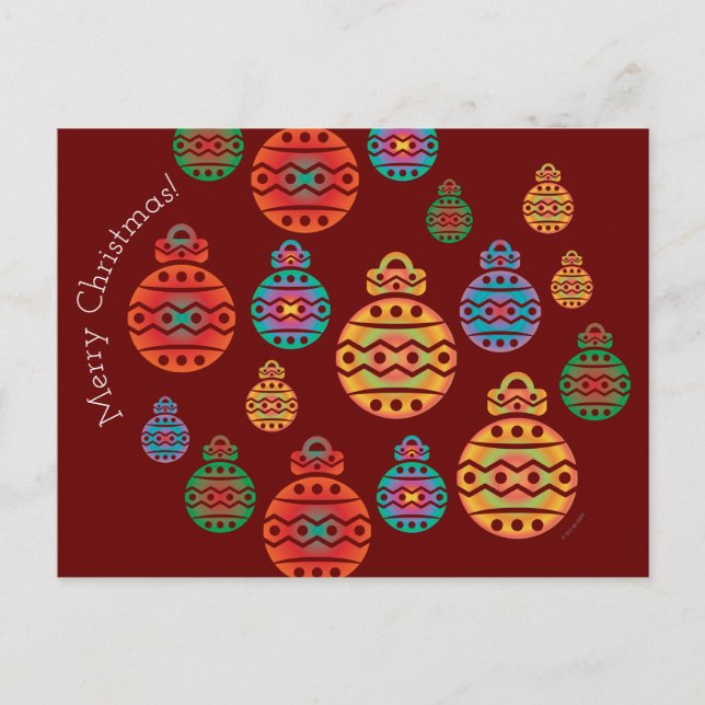 Merry Christmas Ornaments Postcard (Front)