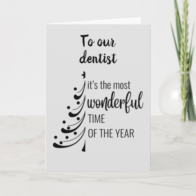 MERRY CHRISTMAS **OUR FAVORITE DENTIST" HOLIDAY CARD (Front)