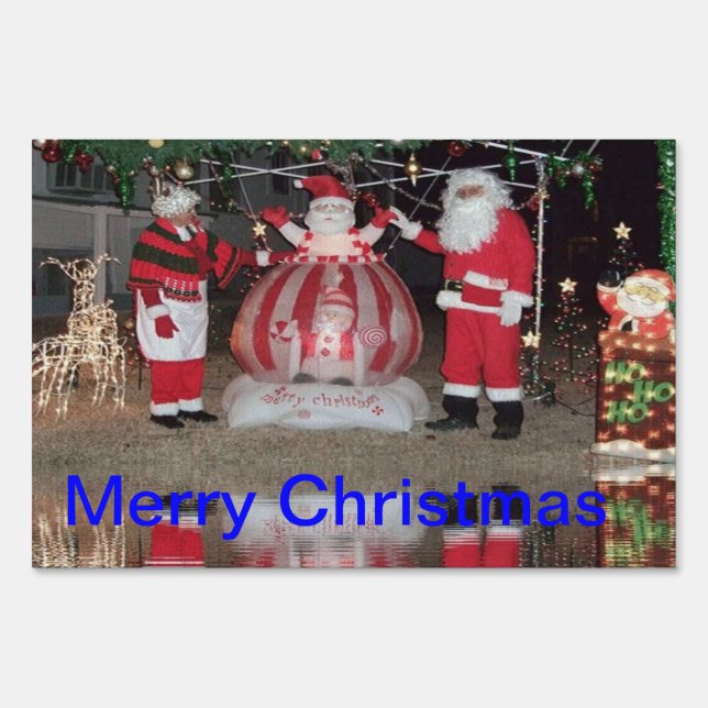 Merry Christmas Outdoor Decoration Yard Sign (Front)