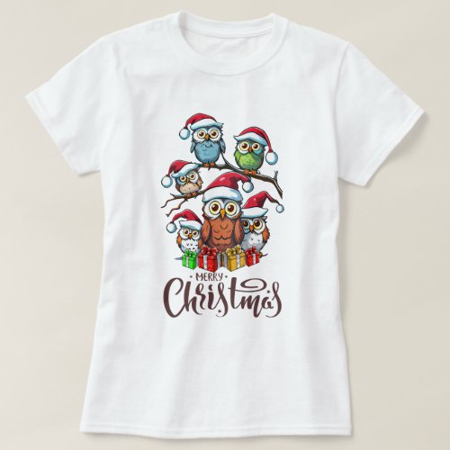 Merry Christmas Owl Squad T_Shirt