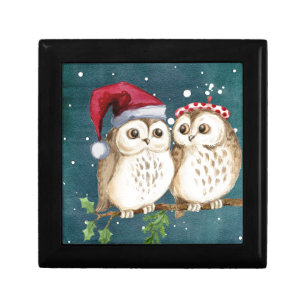 Merry-christmas Owls Jewelry Box