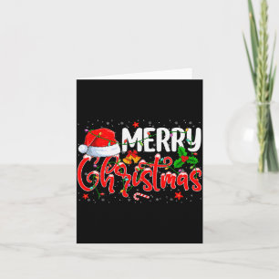 Merry Christmas Pajamas Christmas Tree Lights Xmas Card