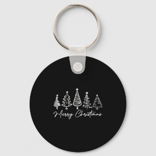 Merry Christmas Pajamas Family Matching Xmas Tree  Keychain
