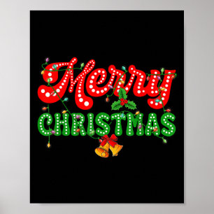 Merry Christmas Pajamas Family Matching Xmas Tree  Poster