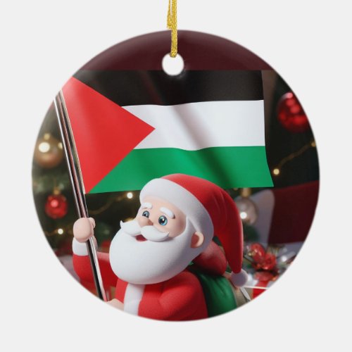 Merry Christmas Palestine Just Cause Unity Ornam Ceramic Ornament
