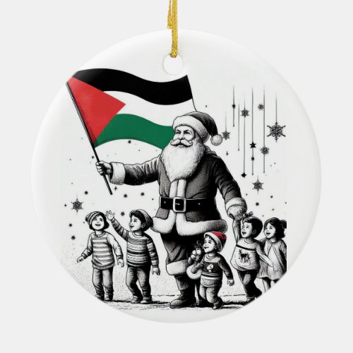 Merry Christmas Palestine Just Cause Unity Ornam Ceramic Ornament