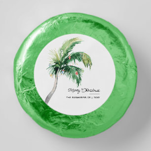 Merry Christmas Palm Tree Coastal Holidays Dipped Oreo Cookie Favors