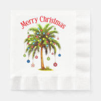 Merry Christmas Palm Tree Light Hawaiian Tropical