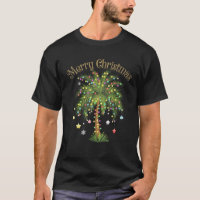 Merry Christmas Palm Tree Light Hawaiian Tropical