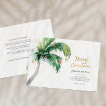 Merry Christmas Palm Tree Moving Announcement<br><div class="desc">Christmas Holiday Coastal Moving Palm Tree Announcement you can easily customize by clicking the "Personalize" button. Add your custom message and names on the reverse side</div>