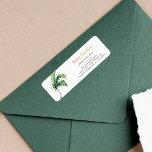 Merry Christmas Palm Tree Moving Return Address Label<br><div class="desc">Christmas Holiday Coastal Moving Palm Tree Return Address Label you can easily customize by clicking the "Personalize" button.</div>