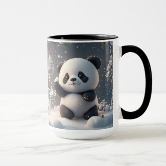 Merry Christmas Panda Bears 