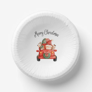 Merry Christmas Paper Bowls Tableware