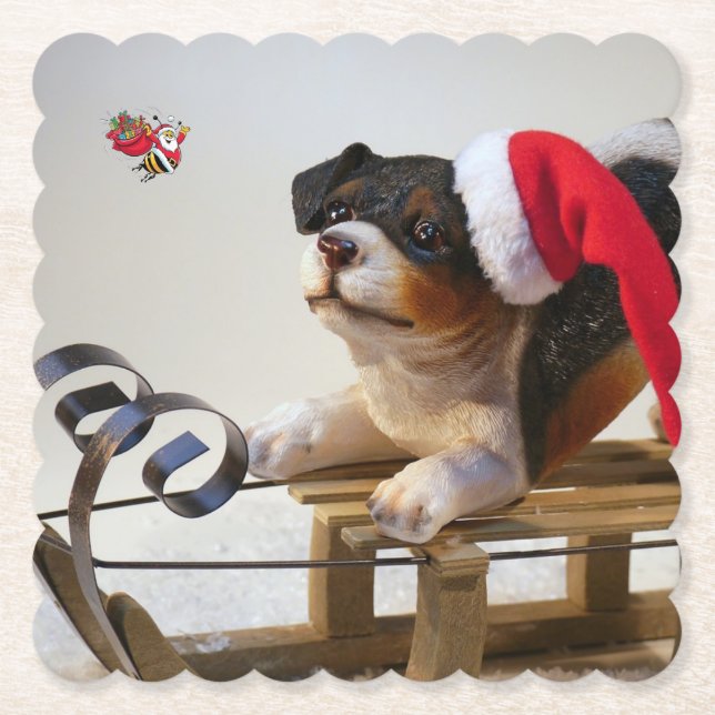 Merry Christmas Paper Coaster (Front)