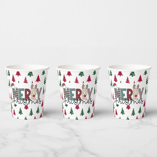 MERRY Christmas Paper Cup (Multi)
