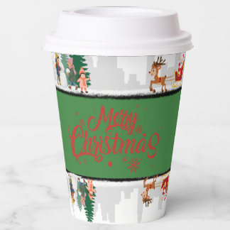 Merry Christmas Paper Cup – Festive Winter Wonderl