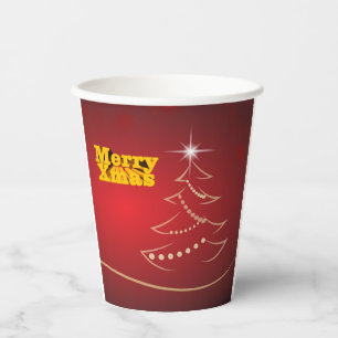 Merry Christmas paper cups