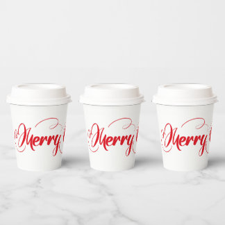 Merry Christmas Paper Cups