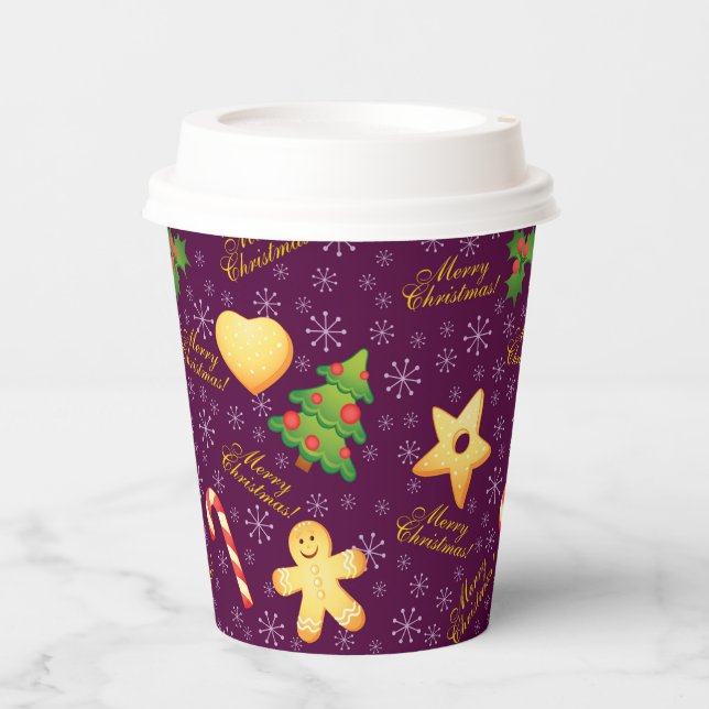 Merry Christmas Paper Cups (Front)