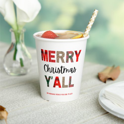 Merry Christmas Paper Cups