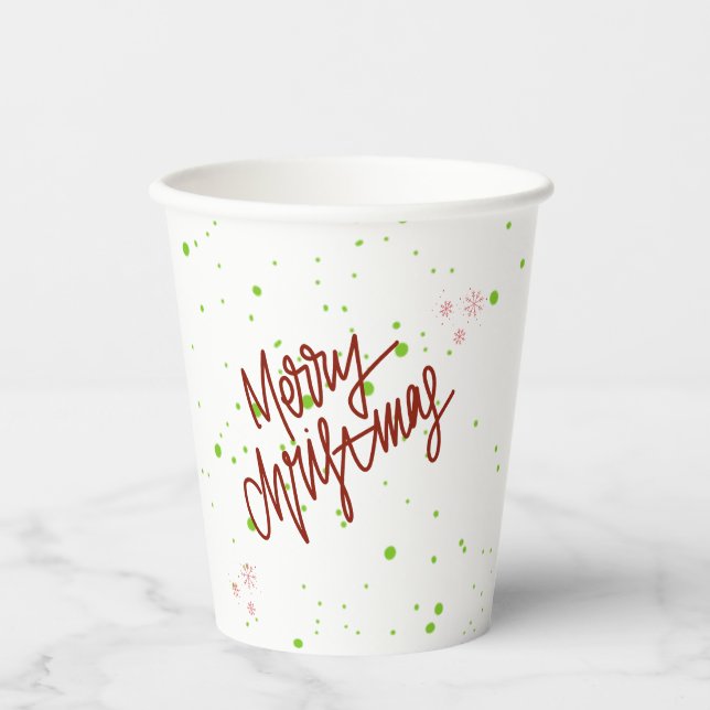 Merry christmas  paper cups (Front)