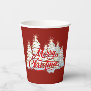 Merry Christmas Paper Cups