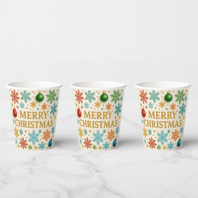 Merry Christmas paper cups. Cups (Multi)