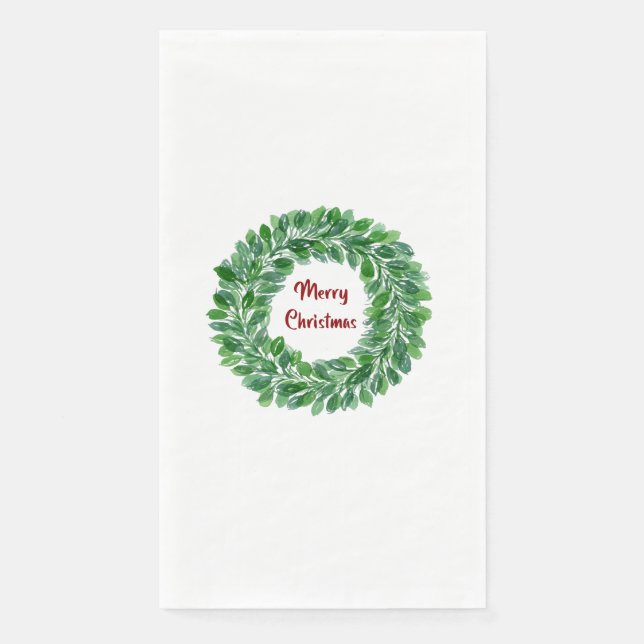 Merry Christmas Paper Guest Towel (Front)