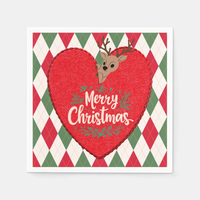 Merry Christmas Paper Napkin (Front)