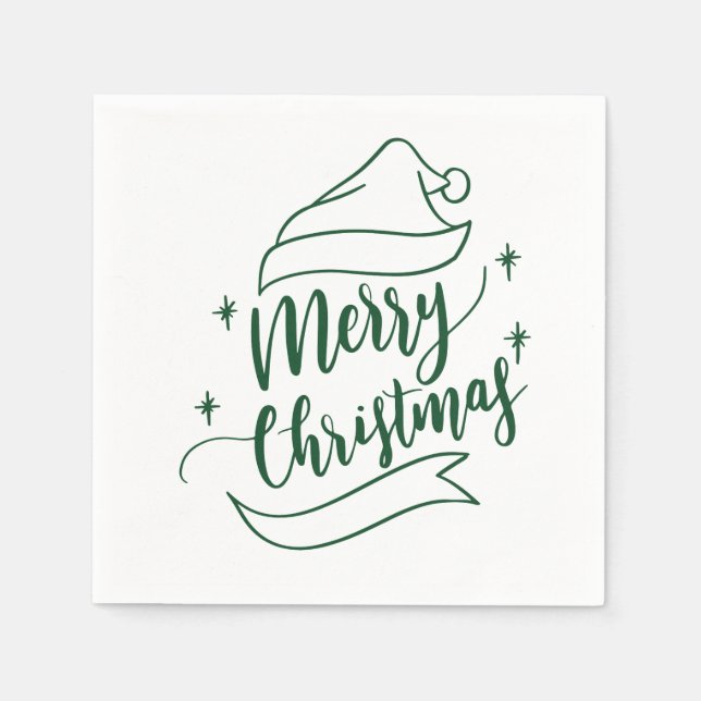 Merry Christmas Paper Napkin (Front)