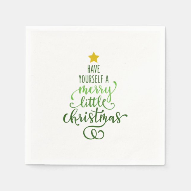 Merry Christmas Paper Napkins (Front)