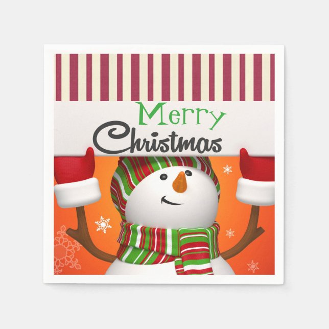 Merry Christmas Paper Napkins (Front)