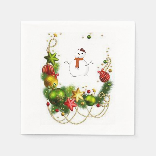 Merry Christmas Paper Napkins (Front)