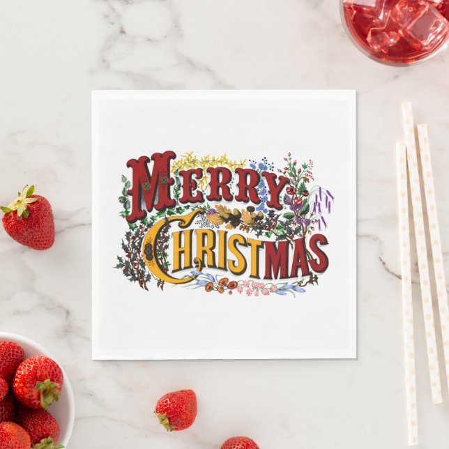 Merry Christmas Paper Napkins (Insitu)