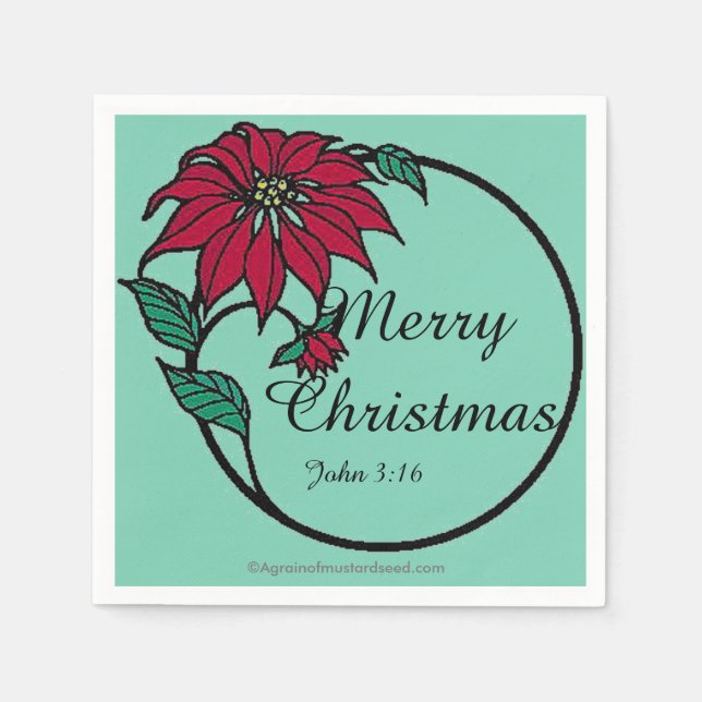 Merry Christmas Paper Napkins (Front)