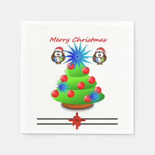 Merry Christmas Paper Napkins (Front)