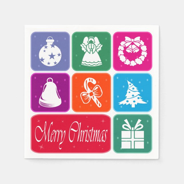Merry Christmas Paper Napkins (Front)