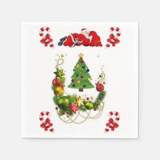 Merry Christmas Paper Napkins (Front)