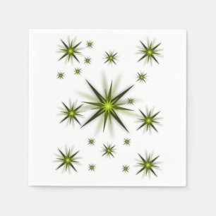 Merry Christmas Paper Napkins Stars