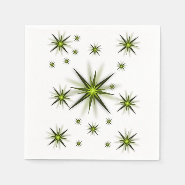 Merry Christmas Paper Napkins Stars (Front)