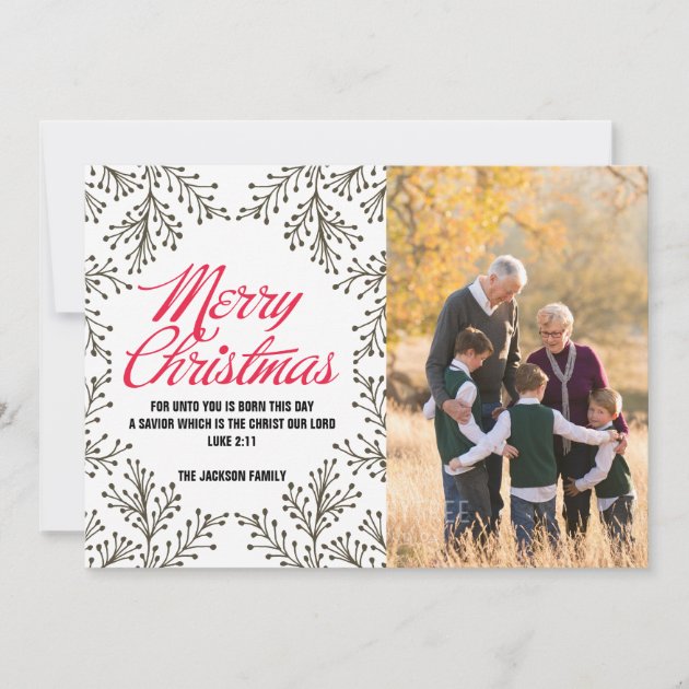 Merry Christmas Paper Photo Card