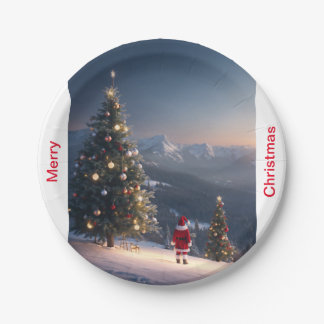 Merry Christmas Paper Plate | Festive Holiday Part