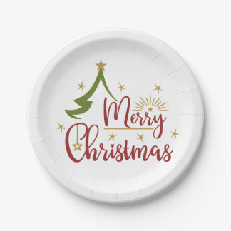 Merry Christmas Paper Plates