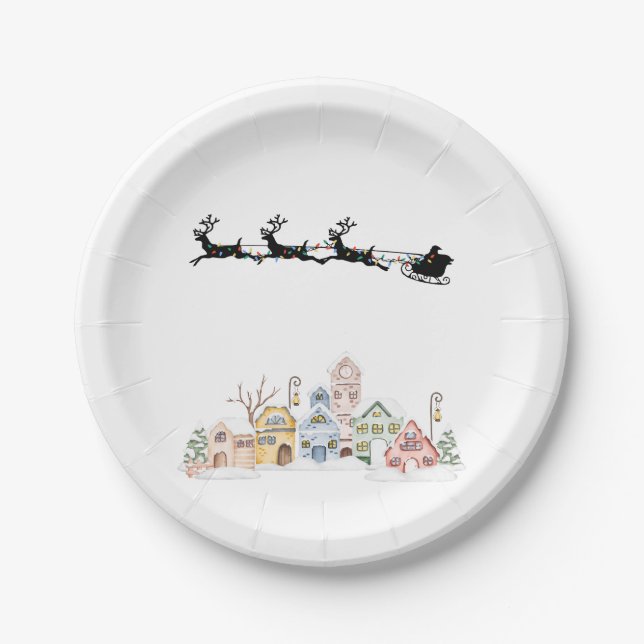Merry Christmas Paper Plates (Front)