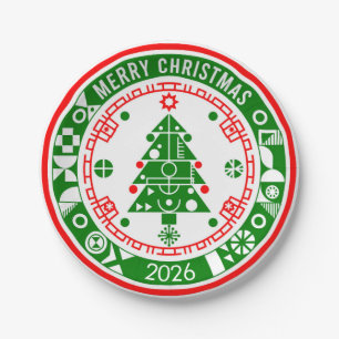 Merry Christmas Paper Plates