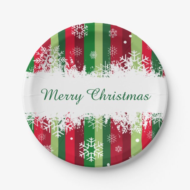 Merry Christmas Paper Plates (Front)