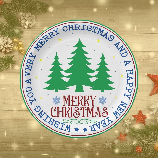 Merry Christmas Paper Plates (Creator Uploaded)