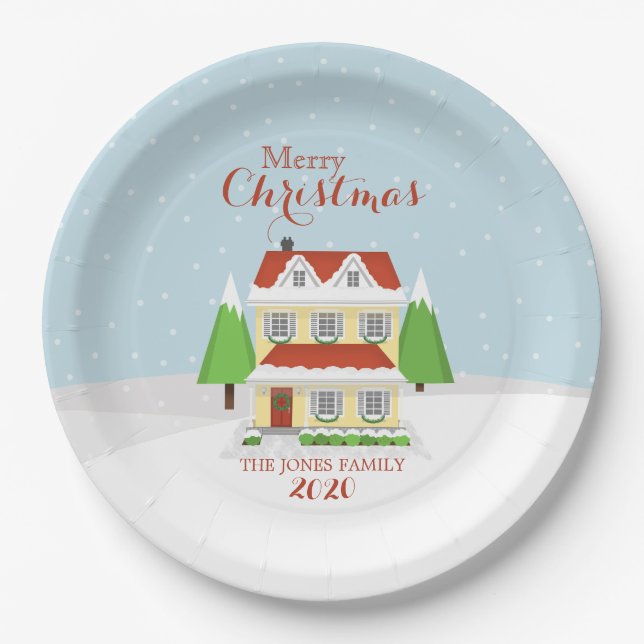 Merry Christmas Paper Plates (Front)